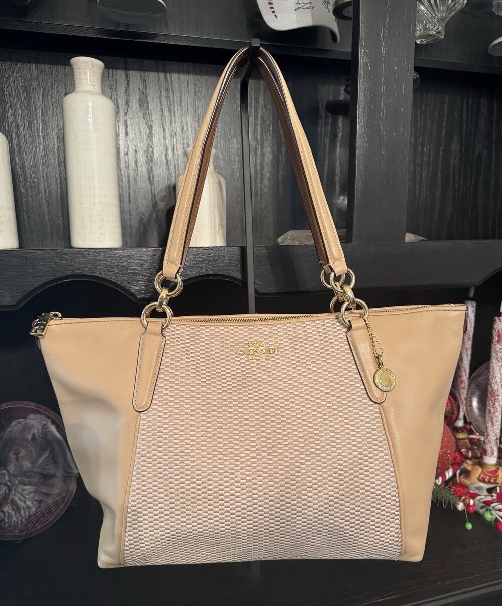 Coach Legacy Jacquard Ava Tote Shoulder Handbag